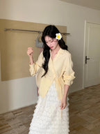 French Lace Side Strap Women's Shirt