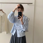 French Lace Side Strap Women's Shirt