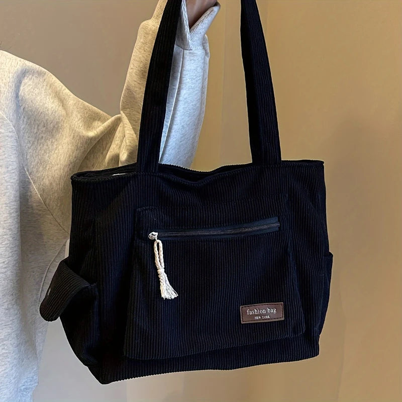 Corduroy Shoulder Tote Bag Shoulder