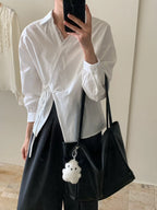 French Lace Side Strap Women's Shirt